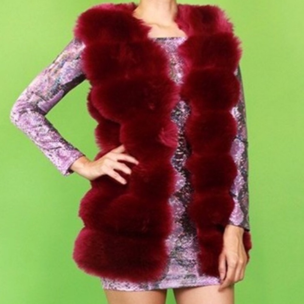 Faux fur vest